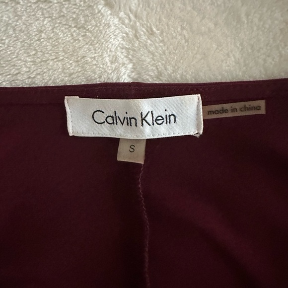 Calvin Klein Burgundy Long Sleeve Dress - Picture 6 of 7